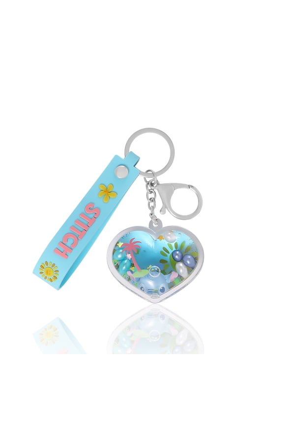 Stitch Liquid Surf and Sun Keychain
