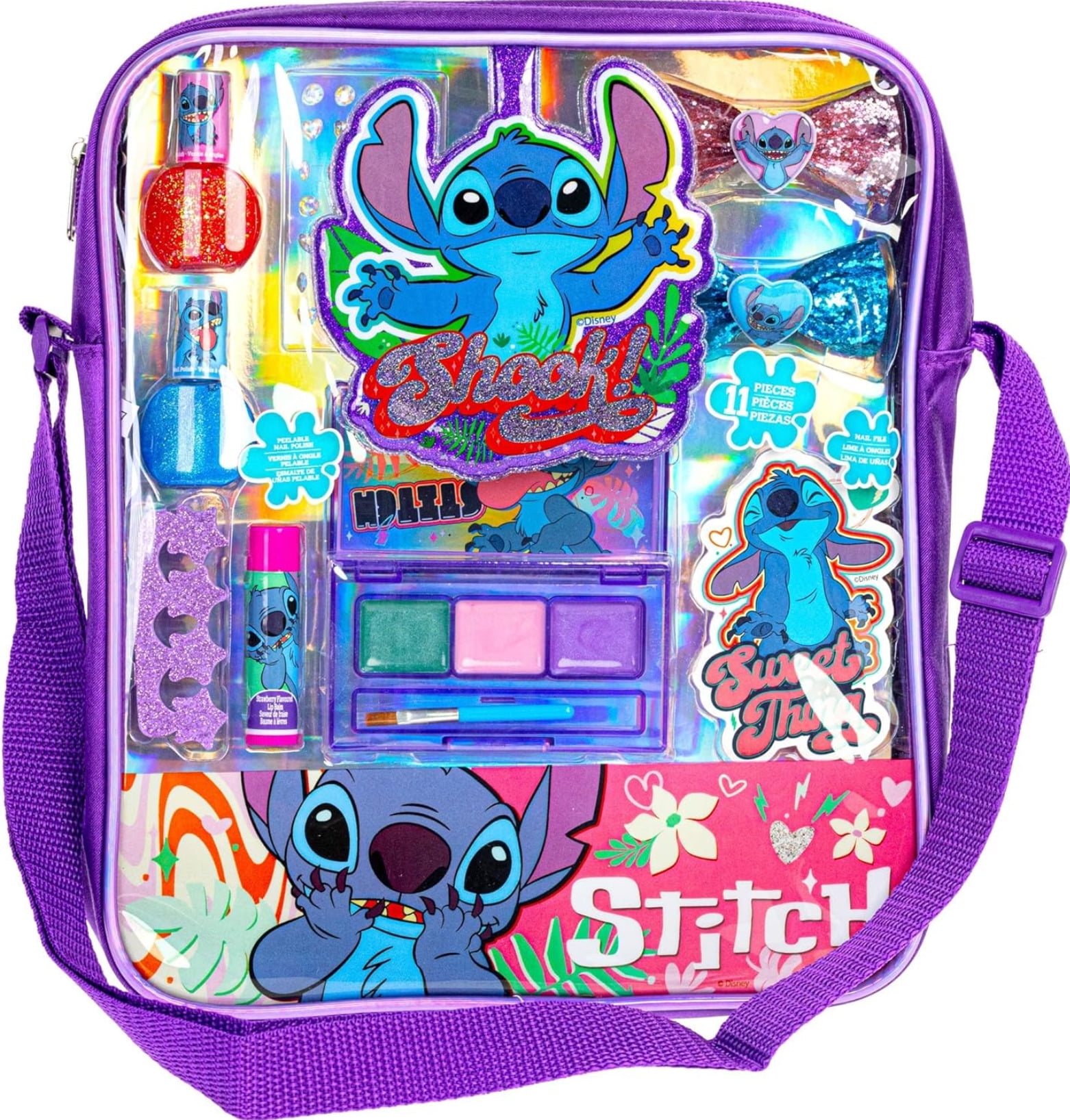 Disney Stitch Makeup Filled Shoulder Bag - Walmart.com Disney Stitch Makeup Filled Shoulder Bag - Walmart.com