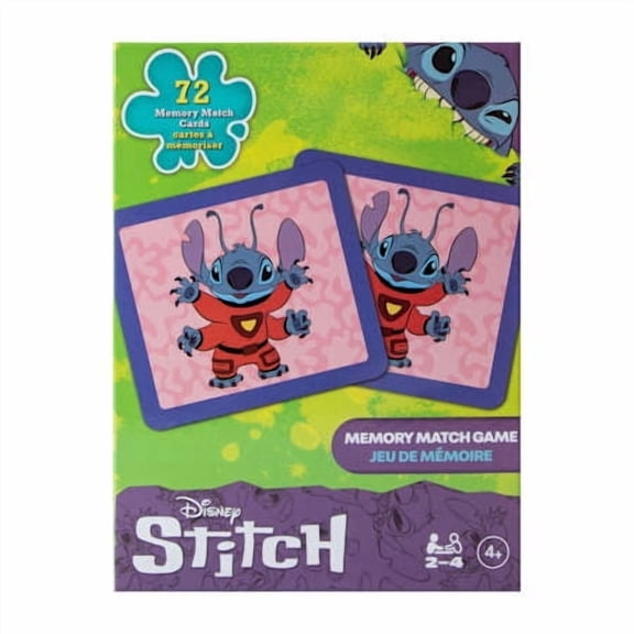 Stitch Memory Match Game - 72 Match Cards - Ages 4+