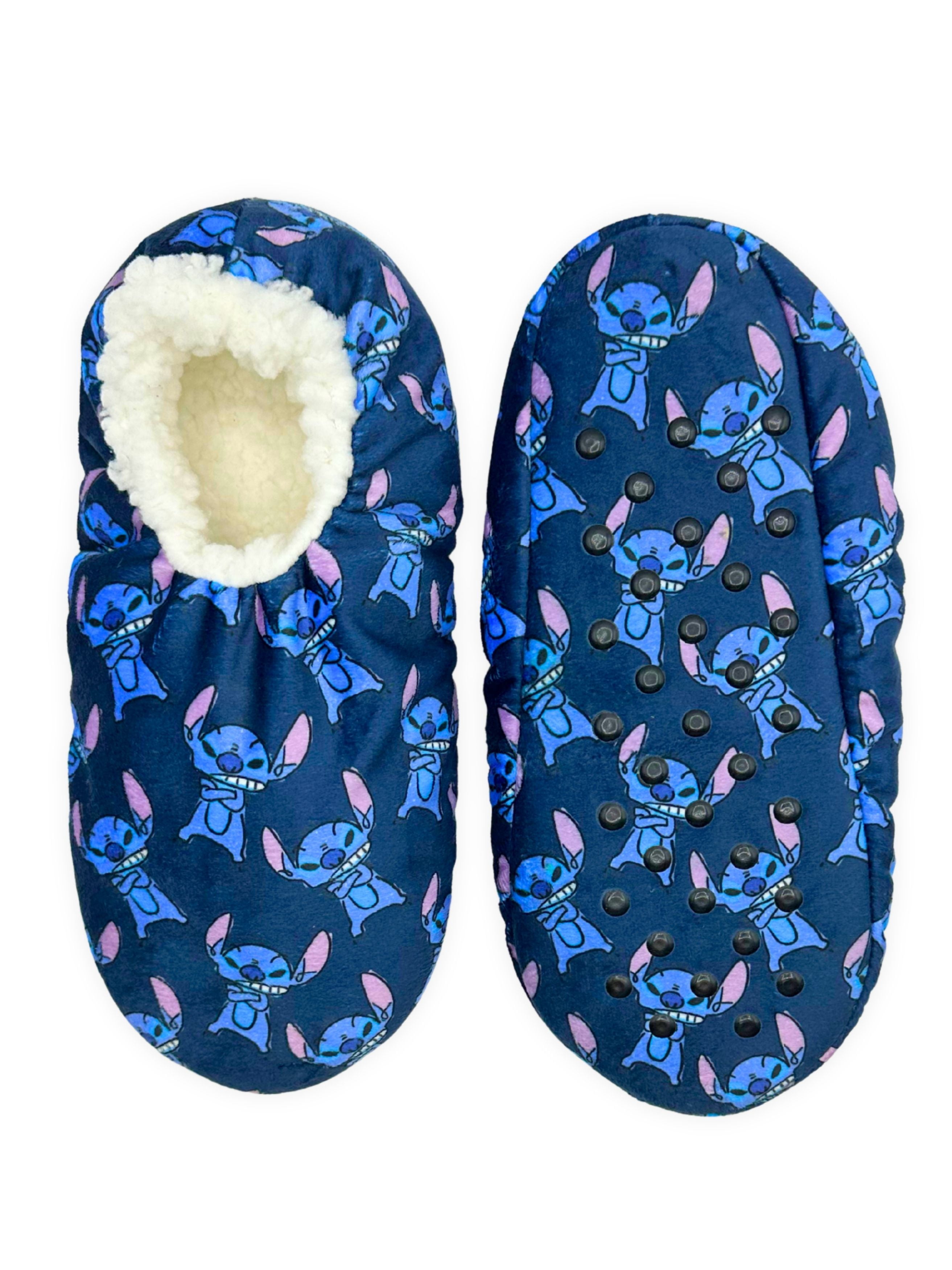 Disney Stitch Men's Fuzzy Babba Slipper Socks, 1-Pack, Sizes M/L & L/XL ...