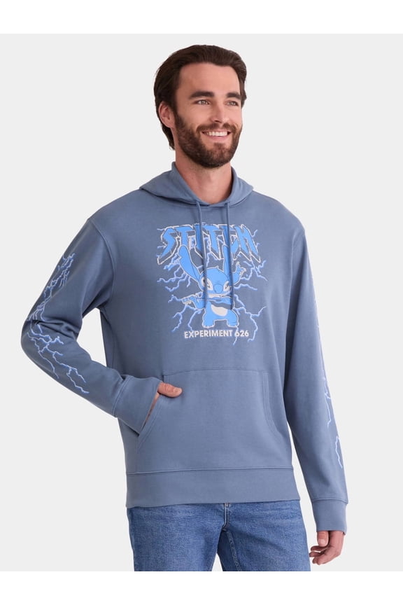 Disney Stitch Men's and Big Men's Graphic Hoodie Sweatshirt, Sizes XS-3XL
