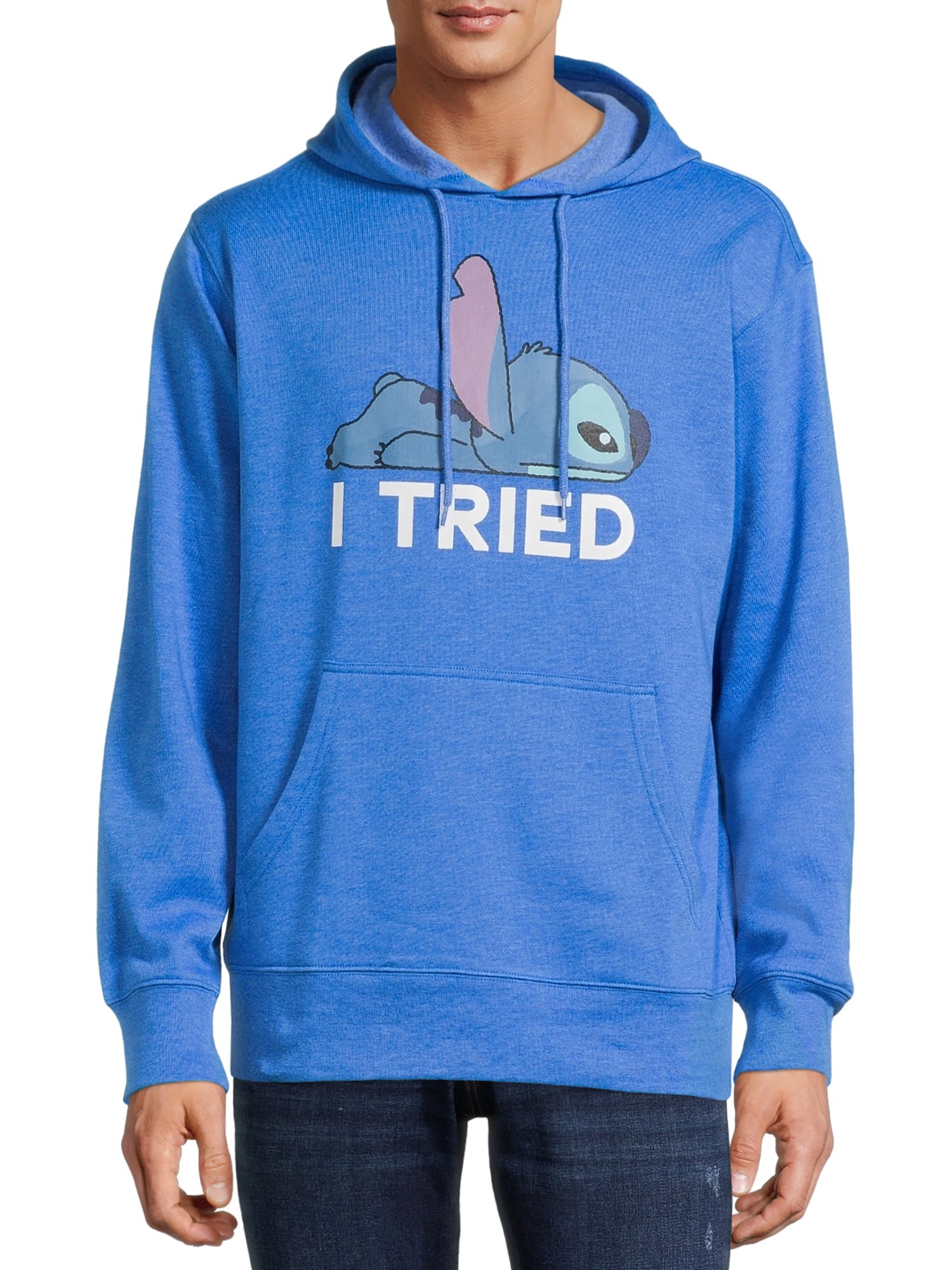 Disney Stitch Mens & Big Mens I Tried Hoodie Sweatshirt, Size S-3XL 