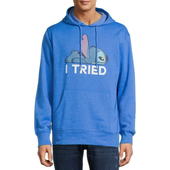 Disney Stitch Mens & Big Mens I Tried Hoodie Sweatshirt, Size S-3XL