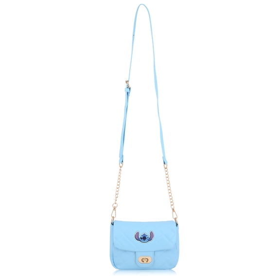 Disney Stitch Mini Purse Crossbody Handbag for Women | Leather Women's Shoulder Handbag with Embroidered Logo | Stitch Accessories for Girls, Boys, Adults, Unisex