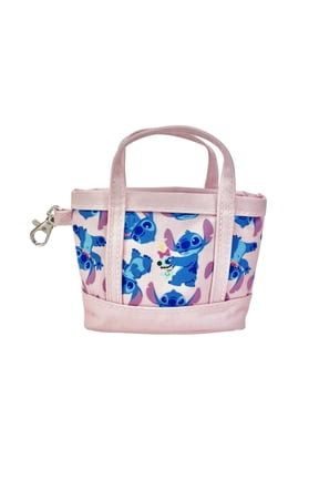 Stitch Pink Mini Tote Bag Charm Coin Purse Keychain Accessory