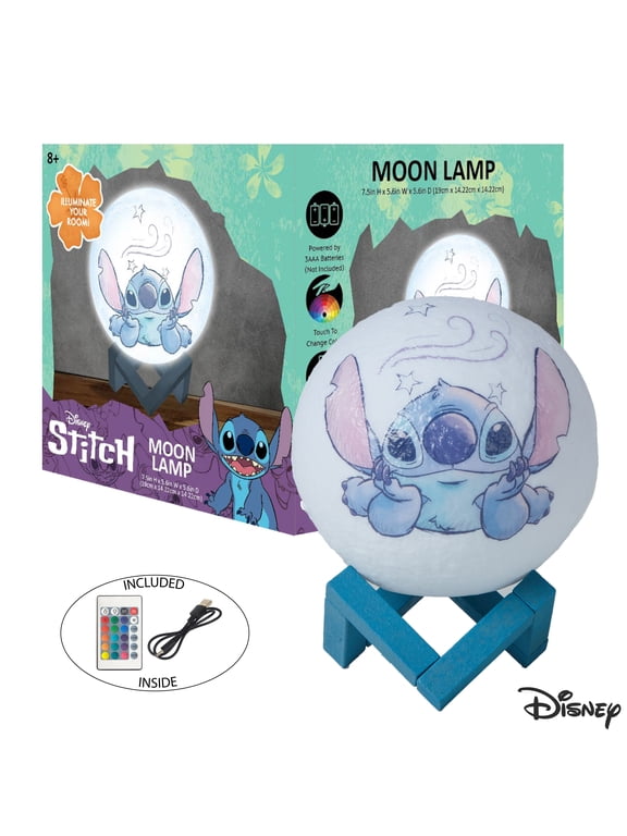 Disney Stitch LED Moon Lamp with USB Cord, 6"