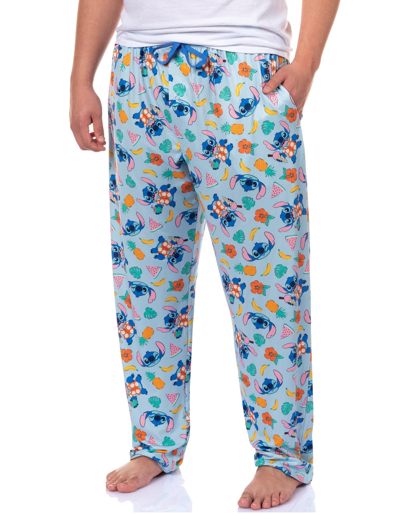 Disney Stitch Pajamas Men's Island Time Allover Design Lounge Sleep ...