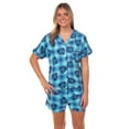 thumbnail image 1 of Disney Stitch Pajamas Women's Plaid All-Over Design Notch Collar Sleep Set, 1 of 6