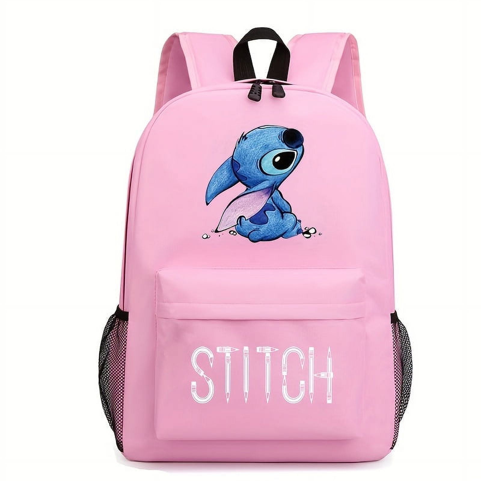 DisneyStitch Pattern Backpack Adorable Kawaii Design for School