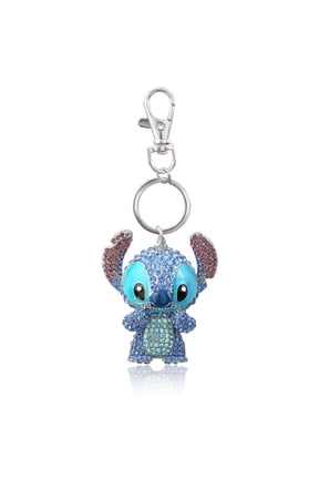 Stitch Keychain Official License, Multicolored Pave Crystal Stitch Charm Keychain, Disney Bag Charm