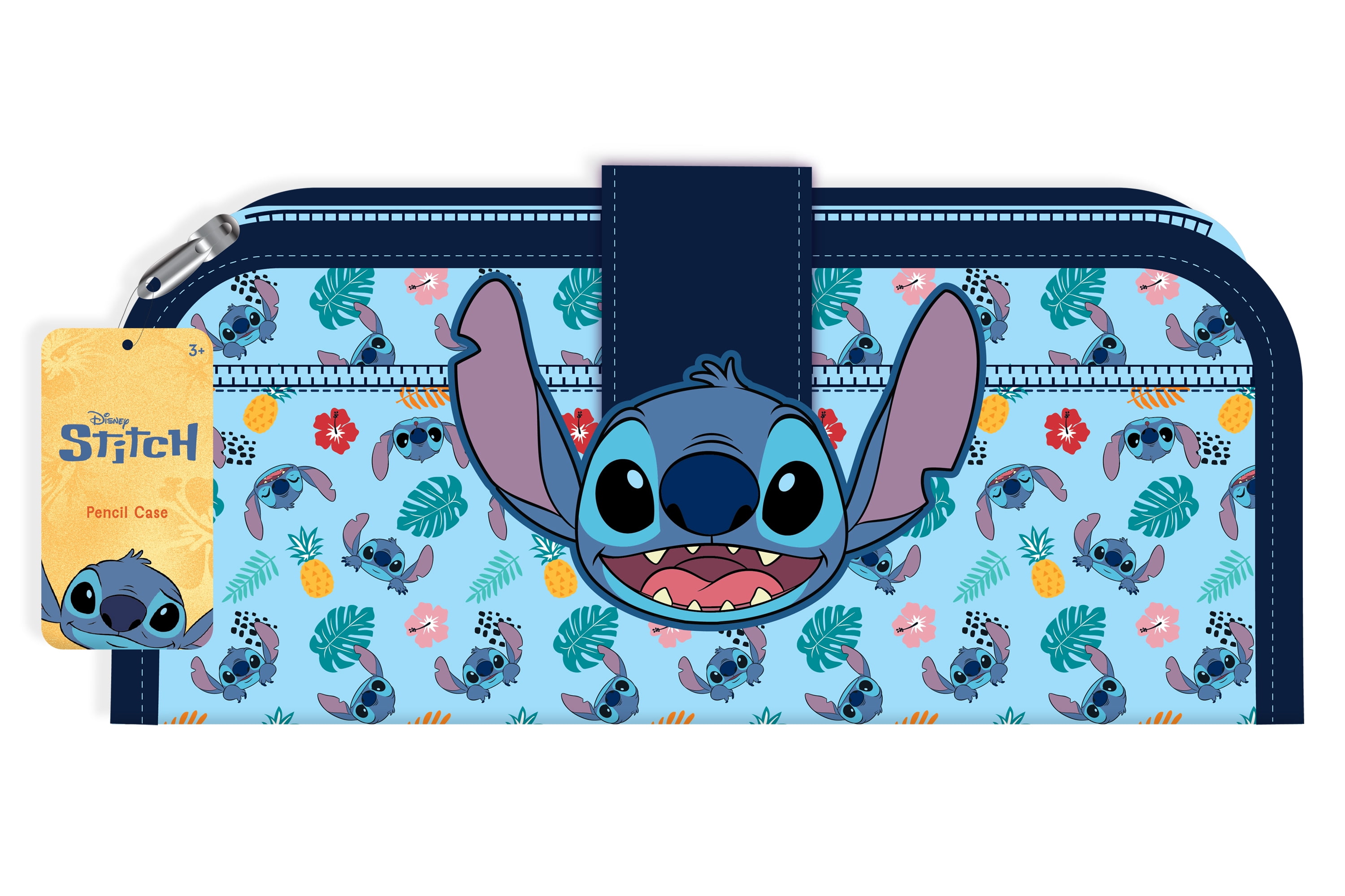 Disney Stitch Pencil Pouch, Unisex, Soft Case, 9.175"L x 4"H, Multicolor, New, Elementary School