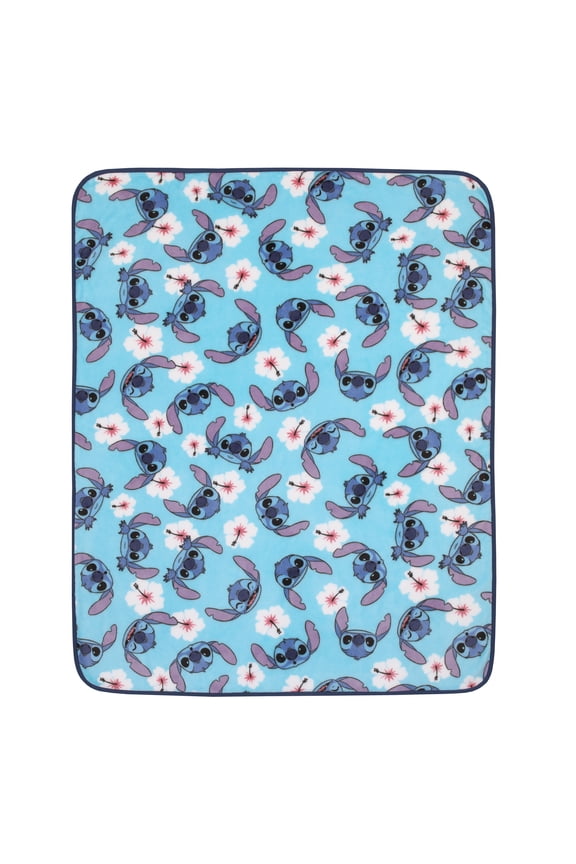 Stitch Plush Toddler Blanket, Turquoise, Unisex, 40" x 50"