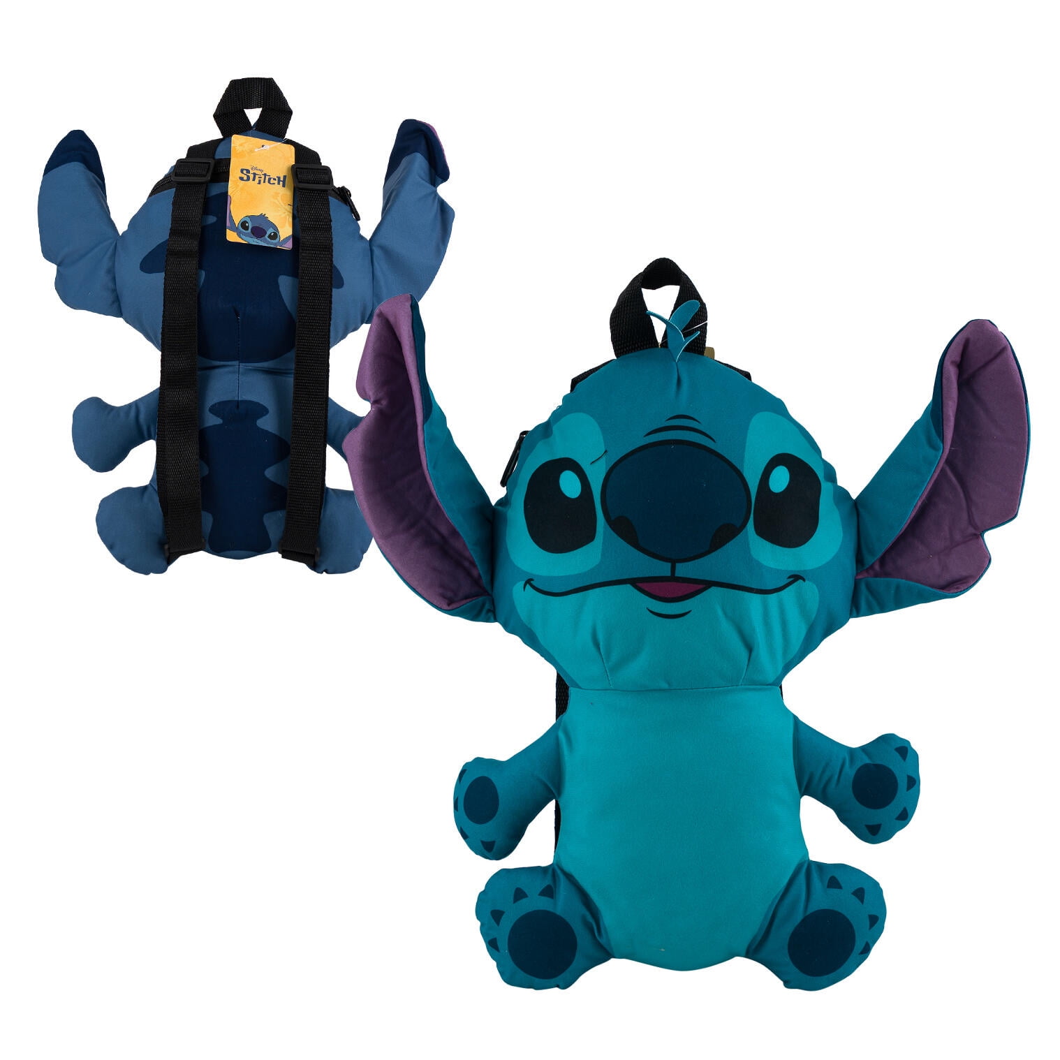 Disney Stitch Plush Toy With Straps - 16" - All New Material - Polyester Fiber - Polyurethane Foam