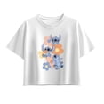 thumbnail image 1 of Disney - Stitch Pop Flowers  - Youth Girl Short Sleeve Boxy Tee, 1 of 4