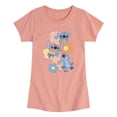 thumbnail image 1 of Disney - Stitch Pop Flowers - Youth Girls Short Sleeve T-Shirt, 1 of 4