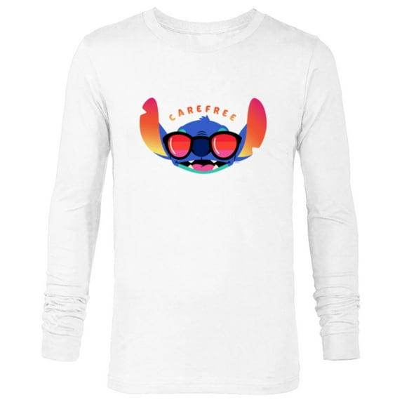 Disney Stitch Shades Carefree - Long Sleeve T-Shirt for Men - Customized-White