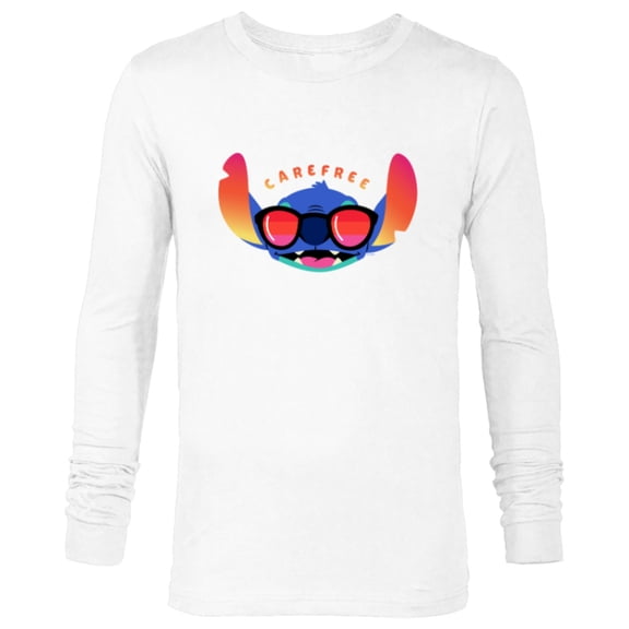 Disney Stitch Shades Carefree - Long Sleeve T-Shirt for Men - Customized-White