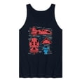 thumbnail image 1 of Disney - Stitch Ship Schematic - Men's Sleeveless Graphic Tank, 1 of 4
