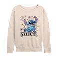 thumbnail image 1 of Disney - Stitch Sit Floral - Women's French Terry Long Sleeve Pullover, 1 of 4