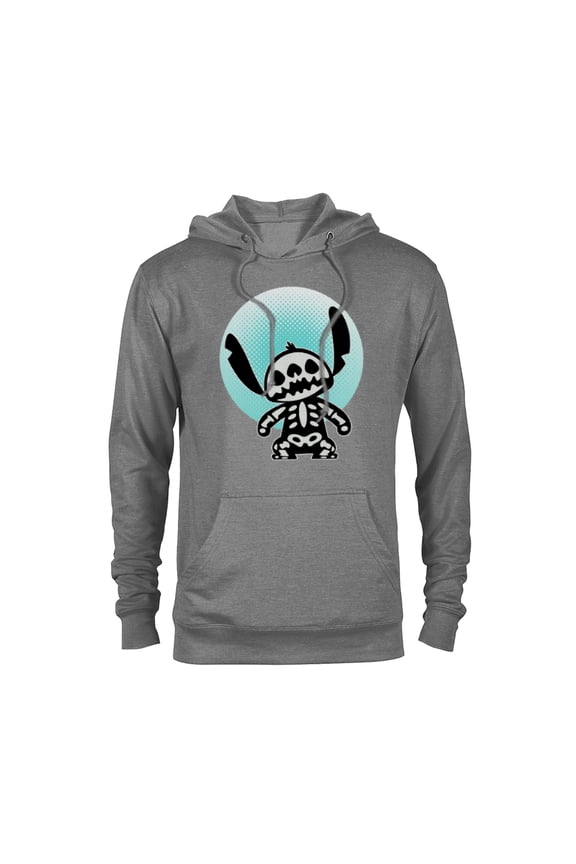 Stitch Skeleton Halftone - Pullover Hoodie for Adults - Customized-Athletic Heather