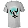 thumbnail image 1 of Disney Stitch Skeleton Halftone - Short Sleeve T-Shirt for Kids - Customized-Athletic Heather, 1 of 5