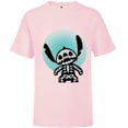 thumbnail image 1 of Disney Stitch Skeleton Halftone - Short Sleeve T-Shirt for Kids - Customized-Soft Pink, 1 of 5