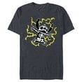 thumbnail image 1 of Disney Stitch Skeleton Halloween - Short Sleeve Blended T-Shirt for Adults - Customized-Navy Heather, 1 of 5
