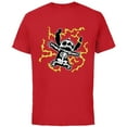 thumbnail image 1 of Disney Stitch Skeleton Halloween - Short Sleeve Cotton T-Shirt for Adults - Customized-Red, 1 of 5