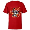 thumbnail image 1 of Disney Stitch Skeleton Halloween - Short Sleeve T-Shirt for Kids - Customized-Red, 1 of 5