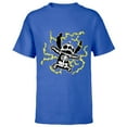 thumbnail image 1 of Disney Stitch Skeleton Halloween - Short Sleeve T-Shirt for Kids - Customized-Royal, 1 of 5