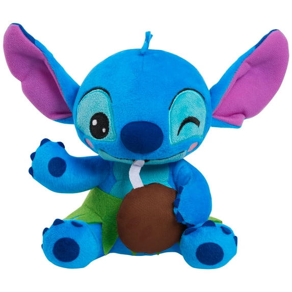 Disney Stitch Small Plush Stitch and Coconut, Stuffed Animal, Blue, Alien, Officially Licensed Kids Toys for Ages 2 Up, Easter Basket Stuffers and Small Gifts