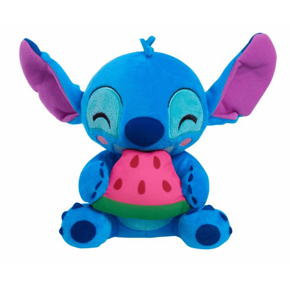 Disney Stitch Small Plush Stitch and Watermelon, Stuffed Animal, Blue, Alien, Officially Licensed Kids Toys for Ages 2 Up, Easter Basket Stuffers and Small Gifts