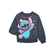 Disney Stitch and Angel Keep It Cozy Girls Pullover Fleece Sweatshirt, Sizes 4-16
