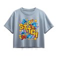 thumbnail image 1 of Disney - Stitch Space Stickers  - Youth Girl Short Sleeve Boxy Tee, 1 of 4