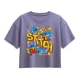 thumbnail image 1 of Disney - Stitch Space Stickers  - Youth Girl Short Sleeve Boxy Tee, 1 of 4
