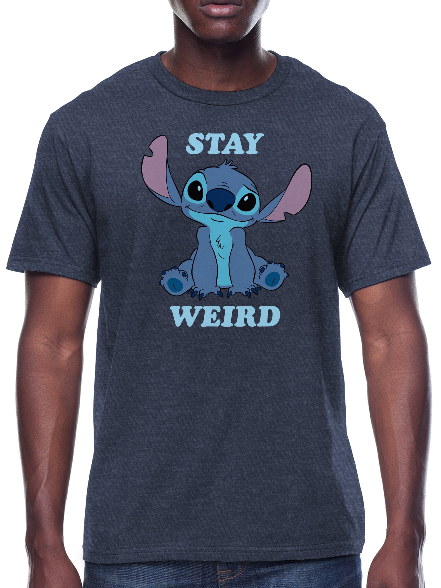 Disney Stitch Stay Weird Men's Graphic Tee - Walmart.com