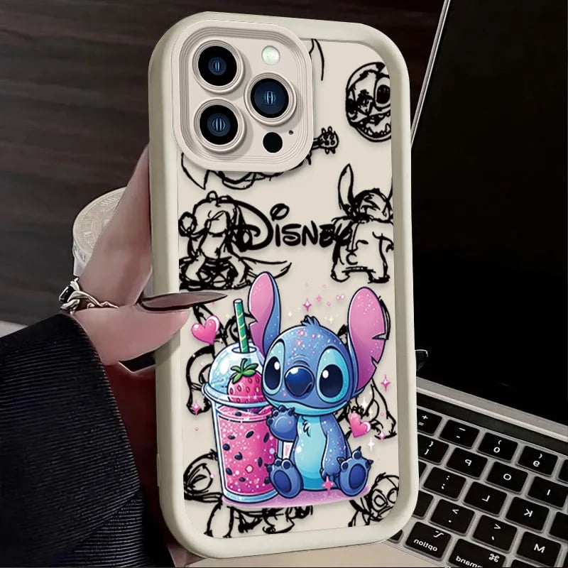 Disney Stitch Strawberry Cute Phone Case For iPhone 16 15 14 13 12 11