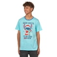 thumbnail image 1 of Disney Stitch T-Shirt Men's Dear Santa I'll Be Good Next Year Adult Short Sleeve Ringer Tee, 1 of 6
