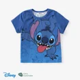 thumbnail image 1 of Disney Stitch Toddler Boy Graphic Tee, Short Sleeve T-Shirts Summer Outfits Clothes Gifts Sizes 2-6Y Blue, 1 of 7