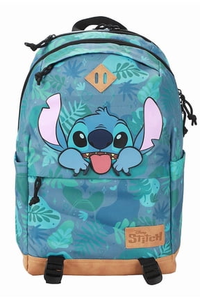 Disney Stitch Tropical Print 17.5" Hooded Backpack