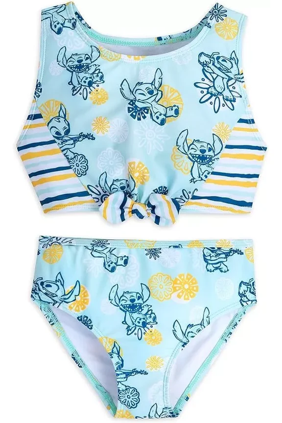 Stitch Two-Piece Swimsuit for Girls, Size 4