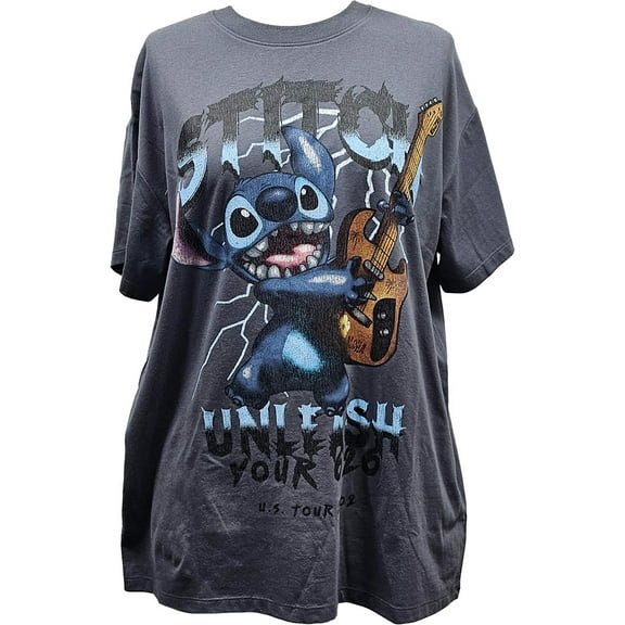 Disney Stitch Unleashed Junior Band Tee, XS-XL (Women's)