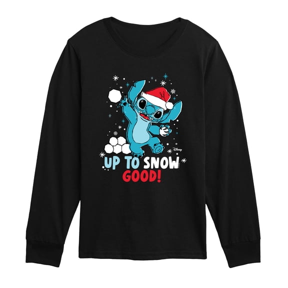 Disney - Stitch Up To Snow Good - Youth Long Sleeve Graphic T-Shirt
