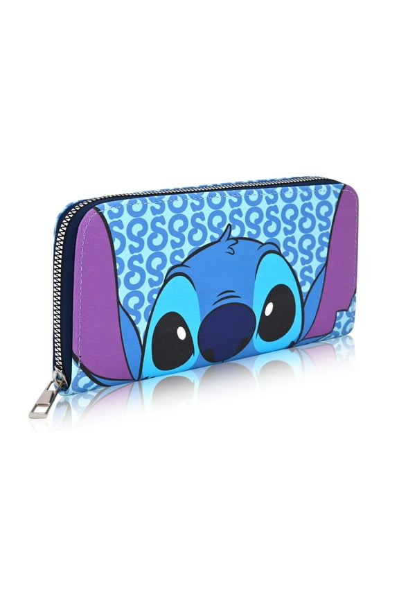 Stitch Wallet Women | PU Leather Wristlet Wallets for Women | Stitch Blue Wristlet Wallet Purse | Stitch Accessories Stitch Gift