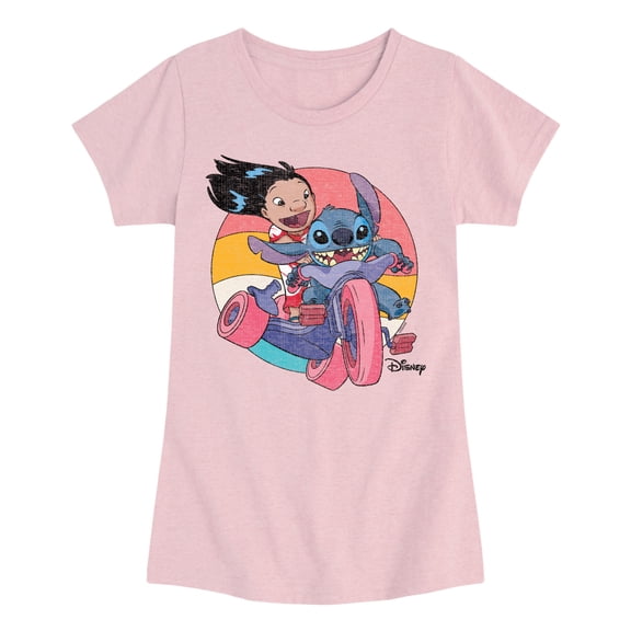 Disney - Stitch Wheels - Youth Girls Short Sleeve T-Shirt