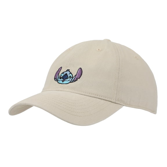 Disney Stitch Winking Face Adult Unisex Tan Unstructured Baseball Cap