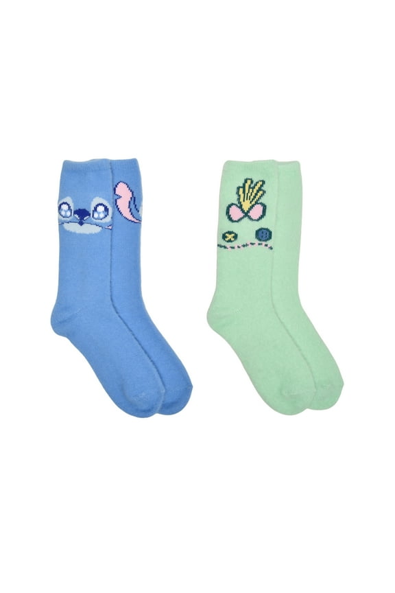 Disney Stitch Women's' 2-Pack Boot Socks, Shoe Size 4-10