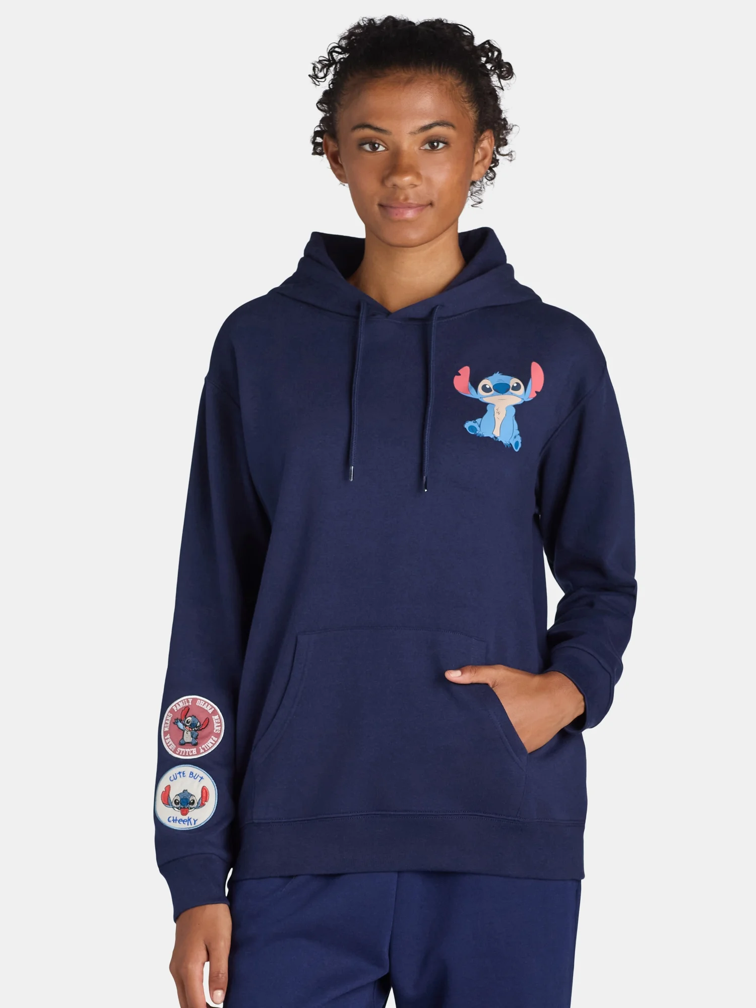 Stitch Chenille Graphic Hoodie, Womens