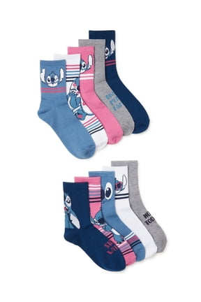 Disney Stitch Womens Graphic Crew Socks, 10-Pack, Sizes 4-10