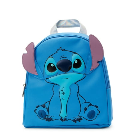 Disney Stitch Women's Graphic Mini Backpack, Blue